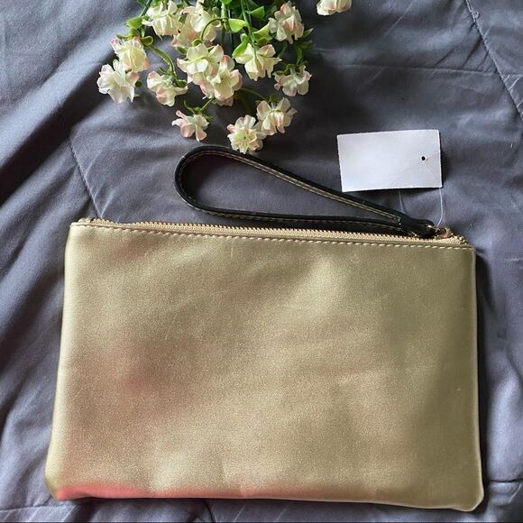 Multicolor striped glitter Gold/Silver/Black/Rosetone/Beige collection wristlet - Picture 2 of 4